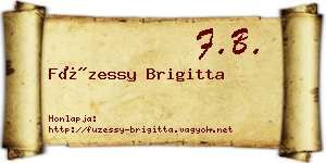 Füzessy Brigitta névjegykártya